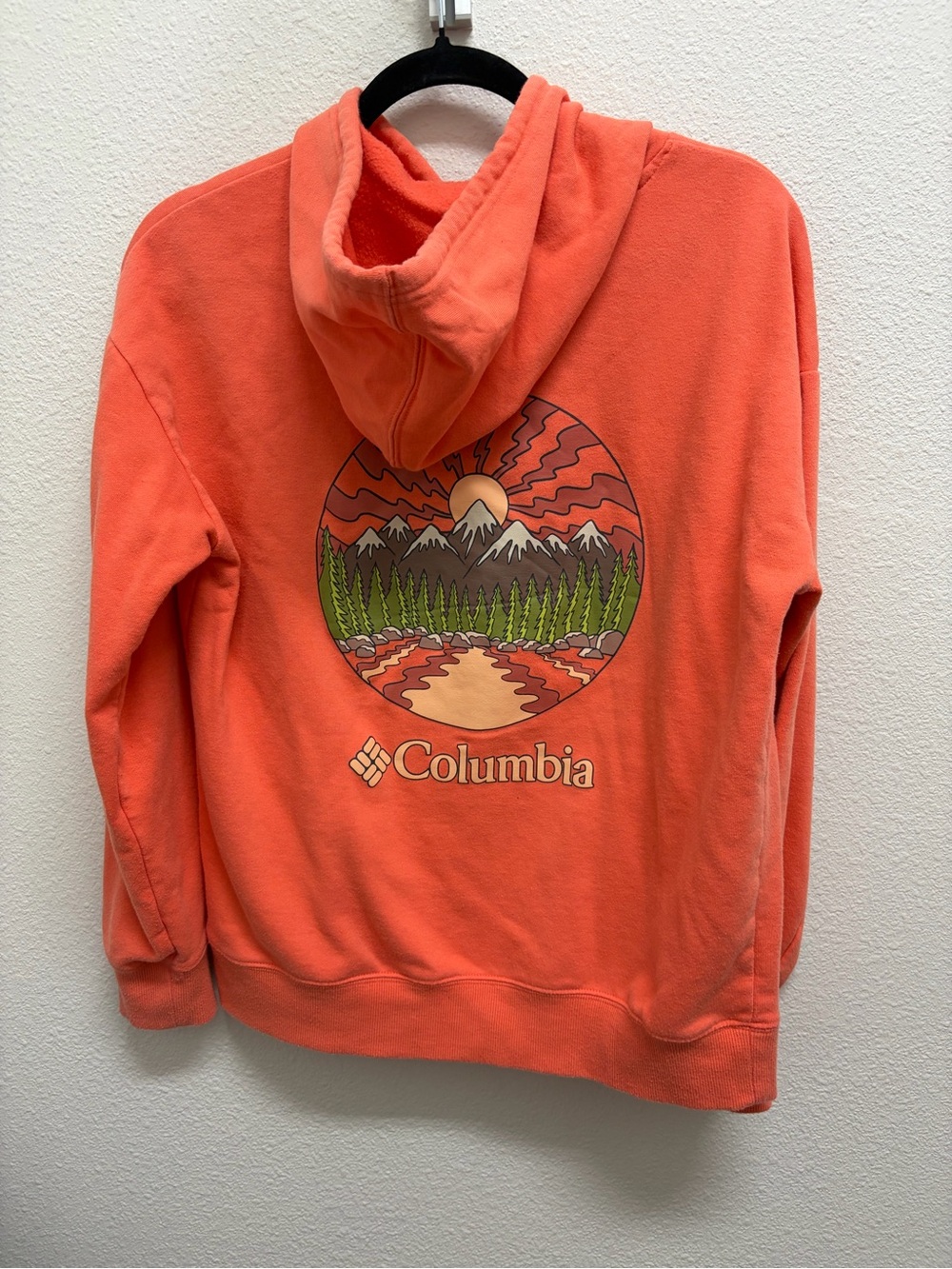 Columbia Coral-Orange Fleece Hoodie